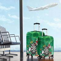 Personalised Ireland Darts Luggage Cover Irish Dartboard Mascot Shamrock Pattern - Wonder Print Shop