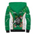 Personalised Ireland Darts Sherpa Hoodie Irish Dartboard Mascot Shamrock Pattern - Wonder Print Shop