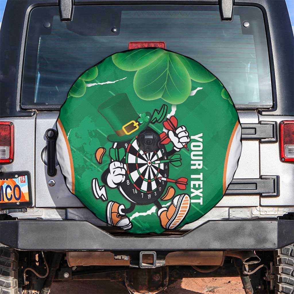 Personalised Ireland Darts Spare Tire Cover Irish Dartboard Mascot Shamrock Pattern - Wonder Print Shop