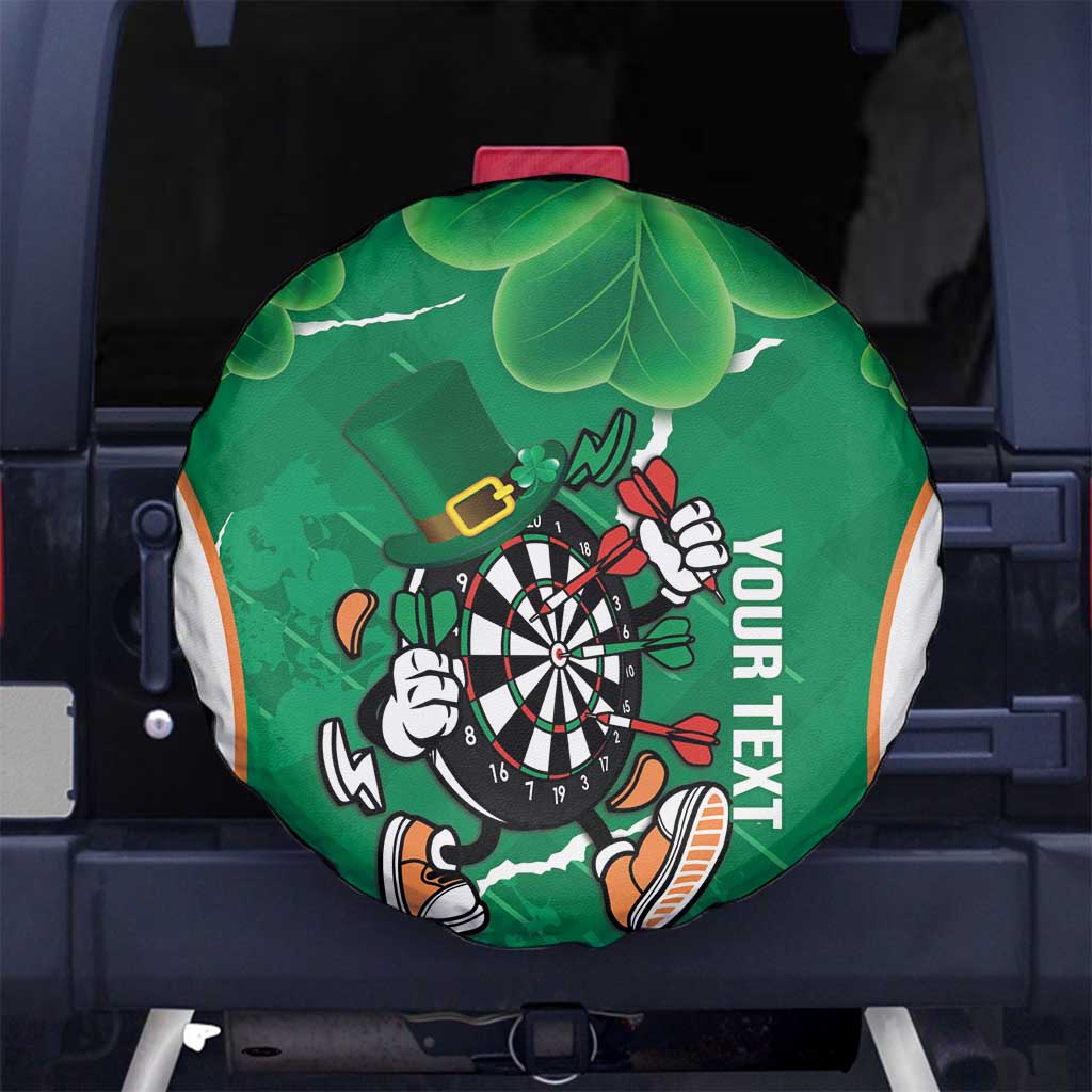Personalised Ireland Darts Spare Tire Cover Irish Dartboard Mascot Shamrock Pattern - Wonder Print Shop