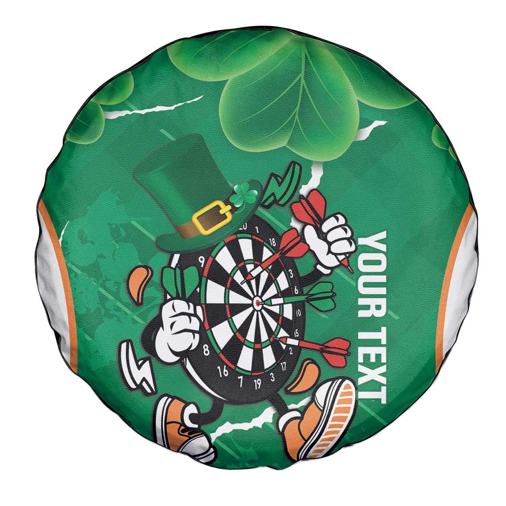 Personalised Ireland Darts Spare Tire Cover Irish Dartboard Mascot Shamrock Pattern - Wonder Print Shop