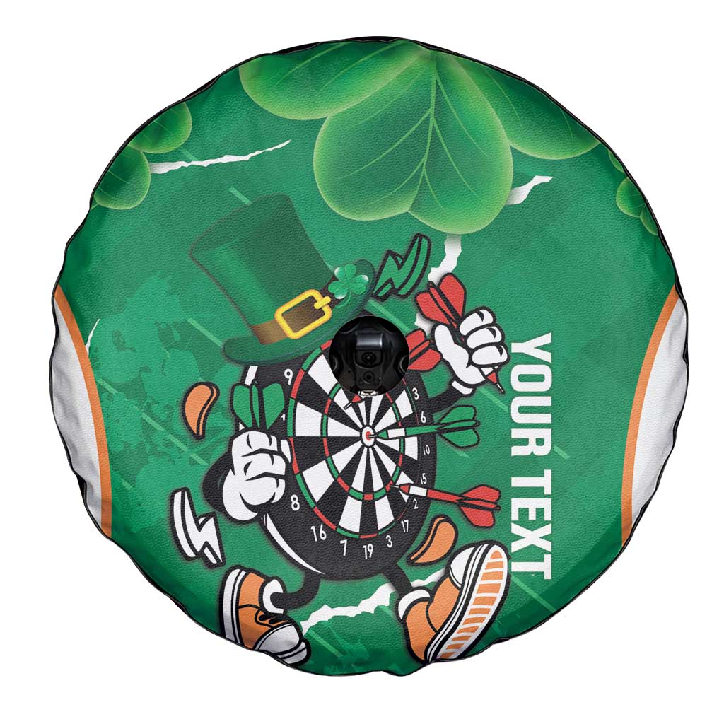 Personalised Ireland Darts Spare Tire Cover Irish Dartboard Mascot Shamrock Pattern - Wonder Print Shop