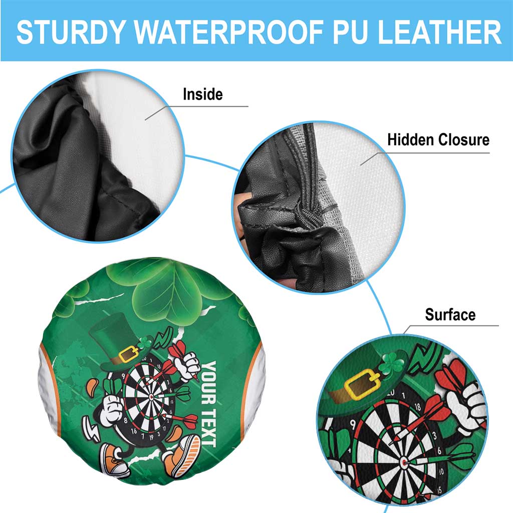 Personalised Ireland Darts Spare Tire Cover Irish Dartboard Mascot Shamrock Pattern - Wonder Print Shop