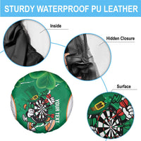 Personalised Ireland Darts Spare Tire Cover Irish Dartboard Mascot Shamrock Pattern - Wonder Print Shop