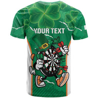 Personalised Ireland Darts T Shirt Irish Dartboard Mascot Shamrock Pattern - Wonder Print Shop