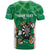Personalised Ireland Darts T Shirt Irish Dartboard Mascot Shamrock Pattern - Wonder Print Shop