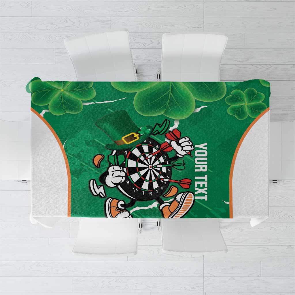Personalised Ireland Darts Tablecloth Irish Dartboard Mascot Shamrock Pattern - Wonder Print Shop