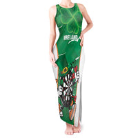 Personalised Ireland Darts Tank Maxi Dress Irish Dartboard Mascot Shamrock Pattern - Wonder Print Shop