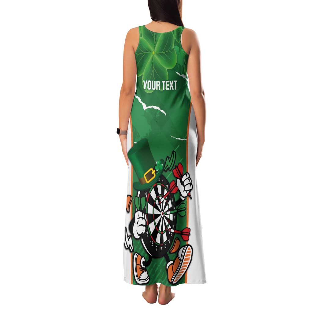 Personalised Ireland Darts Tank Maxi Dress Irish Dartboard Mascot Shamrock Pattern - Wonder Print Shop