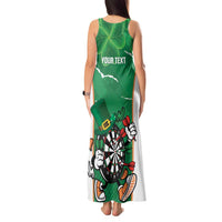 Personalised Ireland Darts Tank Maxi Dress Irish Dartboard Mascot Shamrock Pattern - Wonder Print Shop