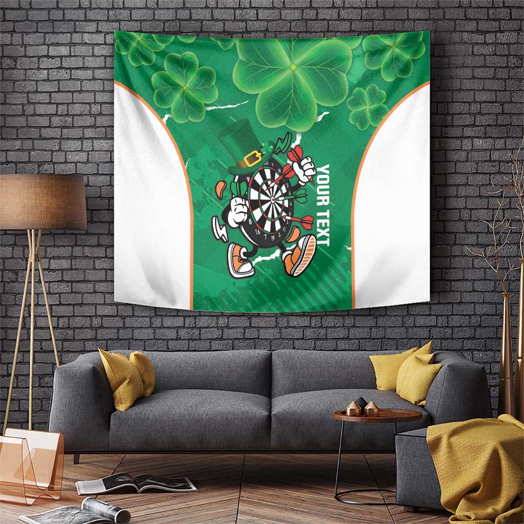 Personalised Ireland Darts Tapestry Irish Dartboard Mascot Shamrock Pattern - Wonder Print Shop