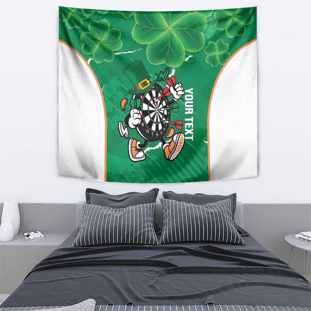 Personalised Ireland Darts Tapestry Irish Dartboard Mascot Shamrock Pattern - Wonder Print Shop