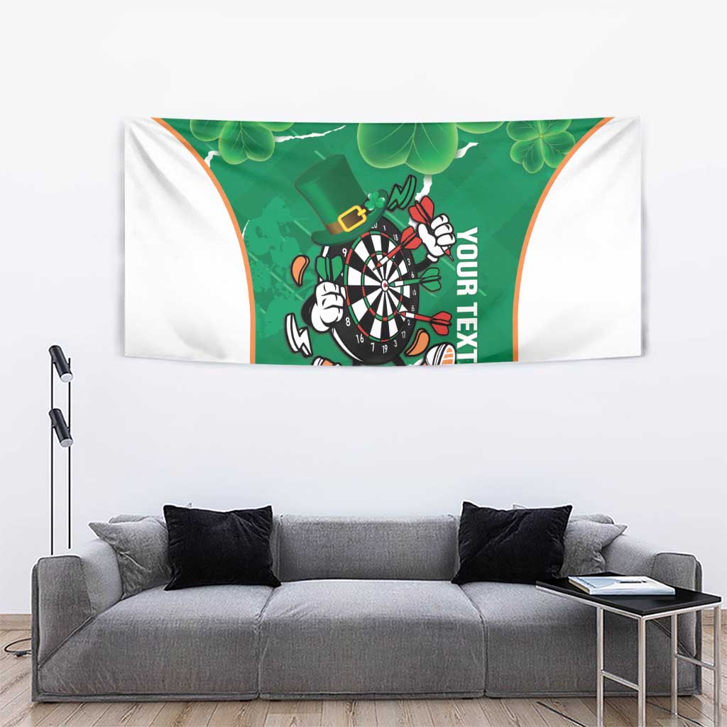 Personalised Ireland Darts Tapestry Irish Dartboard Mascot Shamrock Pattern - Wonder Print Shop