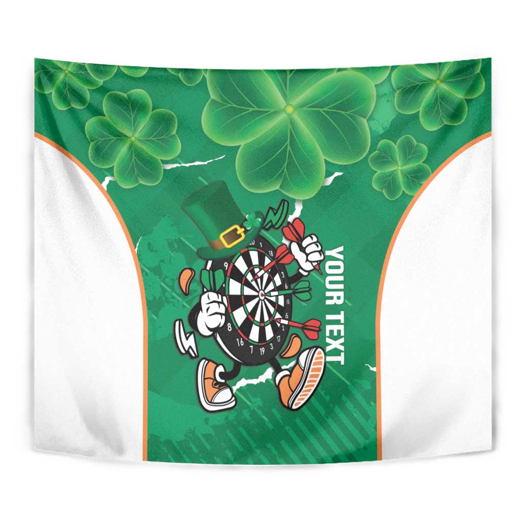 Personalised Ireland Darts Tapestry Irish Dartboard Mascot Shamrock Pattern - Wonder Print Shop