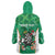 Personalised Ireland Darts Wearable Blanket Hoodie Irish Dartboard Mascot Shamrock Pattern - Wonder Print Shop