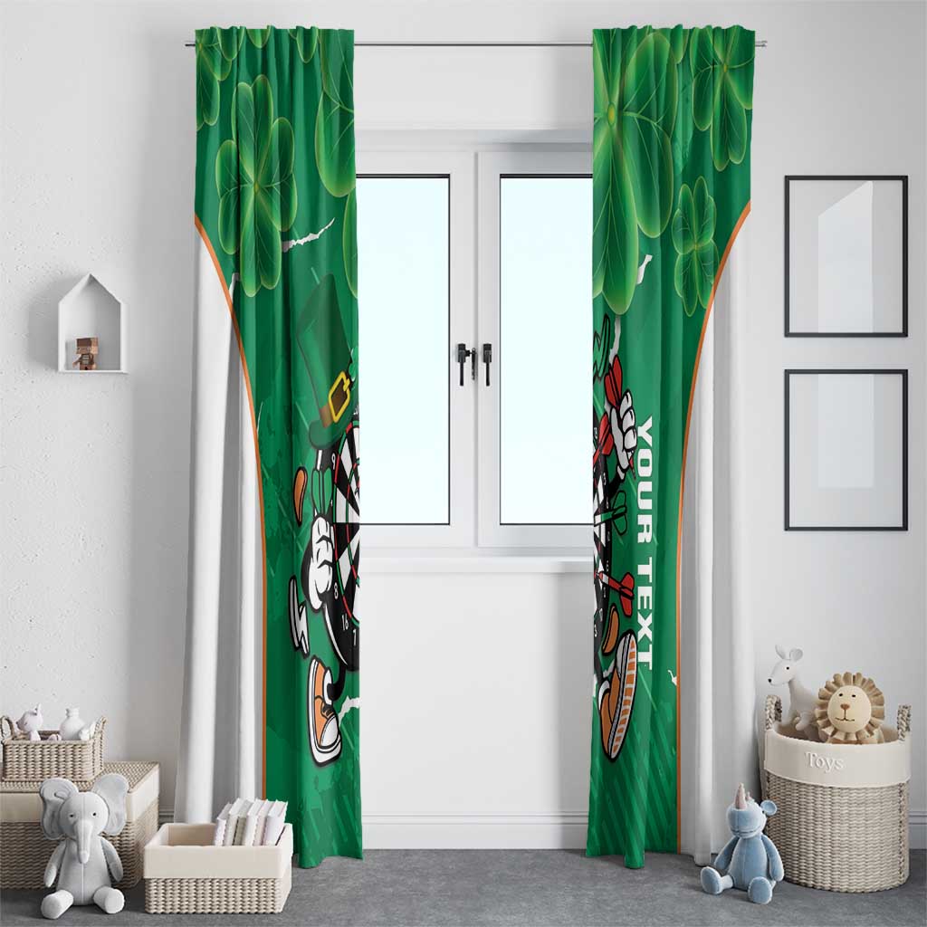 Personalised Ireland Darts Window Curtain Irish Dartboard Mascot Shamrock Pattern - Wonder Print Shop
