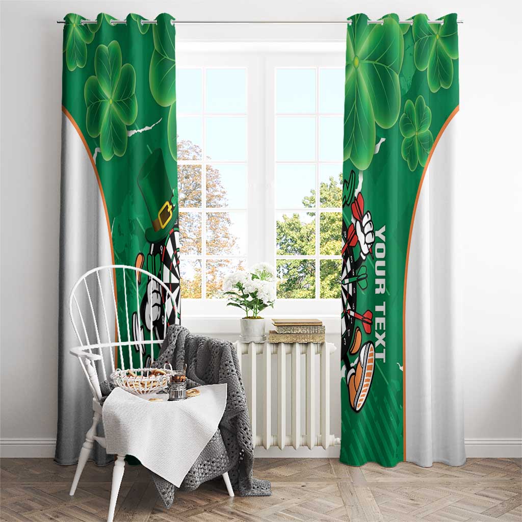 Personalised Ireland Darts Window Curtain Irish Dartboard Mascot Shamrock Pattern - Wonder Print Shop