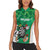 Personalised Ireland Darts Women Sleeveless Polo Shirt Irish Dartboard Mascot Shamrock Pattern - Wonder Print Shop