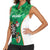 Personalised Ireland Darts Women Sleeveless Polo Shirt Irish Dartboard Mascot Shamrock Pattern - Wonder Print Shop