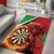 Personalised Wales Darts Area Rug Welsh Dragon - Grunge Style - Wonder Print Shop