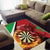 Personalised Wales Darts Area Rug Welsh Dragon - Grunge Style - Wonder Print Shop