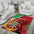 Personalised Wales Darts Area Rug Welsh Dragon - Grunge Style - Wonder Print Shop