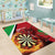 Personalised Wales Darts Area Rug Welsh Dragon - Grunge Style - Wonder Print Shop