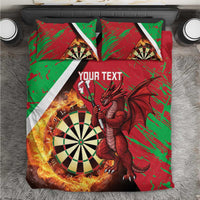 Personalised Wales Darts Bedding Set Welsh Dragon - Grunge Style - Wonder Print Shop