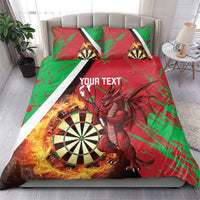 Personalised Wales Darts Bedding Set Welsh Dragon - Grunge Style - Wonder Print Shop
