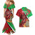 Personalised Wales Darts Couples Matching Mermaid Dress and Hawaiian Shirt Welsh Dragon - Grunge Style - Wonder Print Shop
