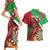Personalised Wales Darts Couples Matching Short Sleeve Bodycon Dress and Hawaiian Shirt Welsh Dragon - Grunge Style - Wonder Print Shop