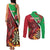 Personalised Wales Darts Couples Matching Tank Maxi Dress and Long Sleeve Button Shirt Welsh Dragon - Grunge Style - Wonder Print Shop