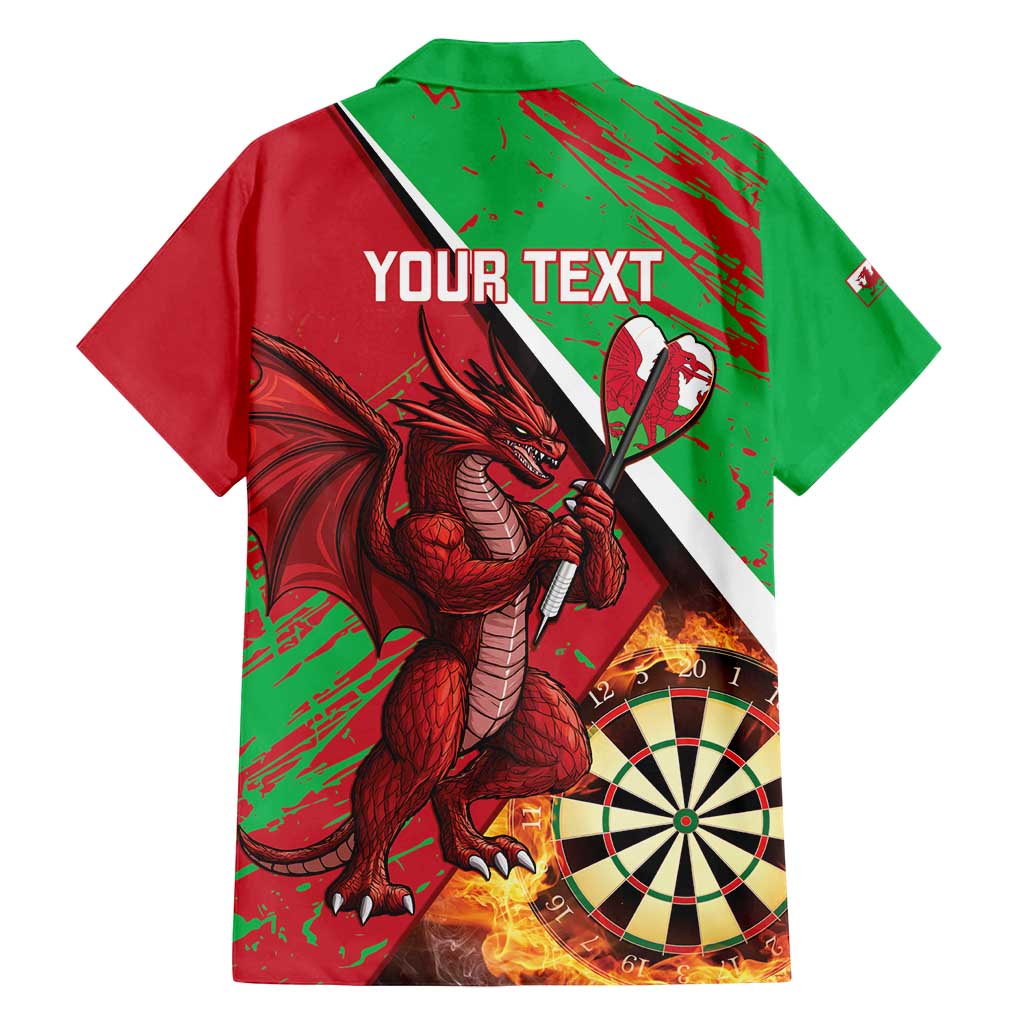 Personalised Wales Darts Family Matching Long Sleeve Bodycon Dress and Hawaiian Shirt Welsh Dragon - Grunge Style - Wonder Print Shop