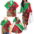 Personalised Wales Darts Family Matching Off The Shoulder Long Sleeve Dress and Hawaiian Shirt Welsh Dragon - Grunge Style - Wonder Print Shop