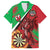 Personalised Wales Darts Family Matching Off Shoulder Maxi Dress and Hawaiian Shirt Welsh Dragon - Grunge Style - Wonder Print Shop