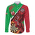 Personalised Wales Darts Family Matching Off Shoulder Maxi Dress and Hawaiian Shirt Welsh Dragon - Grunge Style - Wonder Print Shop