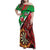 Personalised Wales Darts Family Matching Off Shoulder Maxi Dress and Hawaiian Shirt Welsh Dragon - Grunge Style - Wonder Print Shop