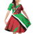 Personalised Wales Darts Family Matching Off Shoulder Short Dress and Hawaiian Shirt Welsh Dragon - Grunge Style - Wonder Print Shop
