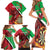 Personalised Wales Darts Family Matching Short Sleeve Bodycon Dress and Hawaiian Shirt Welsh Dragon - Grunge Style - Wonder Print Shop