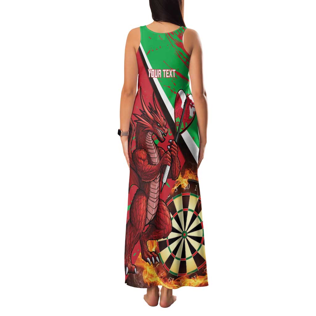 Personalised Wales Darts Family Matching Tank Maxi Dress and Hawaiian Shirt Welsh Dragon - Grunge Style - Wonder Print Shop