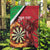Personalised Wales Darts Garden Flag Welsh Dragon - Grunge Style - Wonder Print Shop