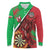Personalised Wales Darts Long Sleeve Polo Shirt Welsh Dragon - Grunge Style - Wonder Print Shop