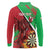 Personalised Wales Darts Long Sleeve Polo Shirt Welsh Dragon - Grunge Style - Wonder Print Shop