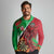 Personalised Wales Darts Long Sleeve Polo Shirt Welsh Dragon - Grunge Style - Wonder Print Shop