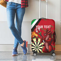 Personalised Wales Darts Luggage Cover Welsh Dragon - Grunge Style - Wonder Print Shop