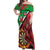 Personalised Wales Darts Off Shoulder Maxi Dress Welsh Dragon - Grunge Style - Wonder Print Shop