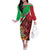 Personalised Wales Darts Off The Shoulder Long Sleeve Dress Welsh Dragon - Grunge Style - Wonder Print Shop