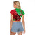 Personalised Wales Darts Raglan Cropped T Shirt Welsh Dragon - Grunge Style - Wonder Print Shop