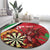 Personalised Wales Darts Round Carpet Welsh Dragon - Grunge Style