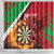 Personalised Wales Darts Shower Curtain Welsh Dragon - Grunge Style
